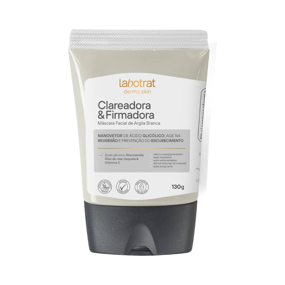 Máscara Facial com Argila Branca Clareadora e Firmadora 130G2