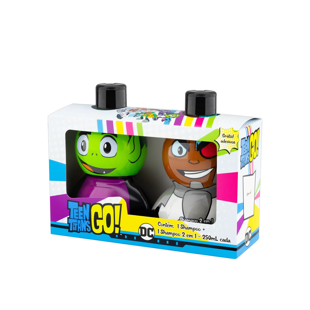 Kit Shampoo + Shampoo 2 Em 1 Teen Titans Go! Nutriex 250ml
