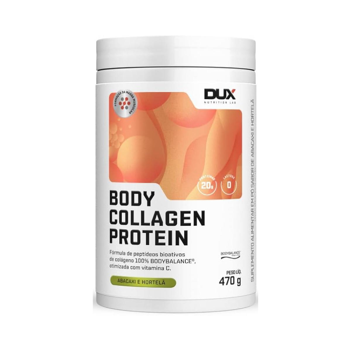 Body Collagen Protein Abacaxi Com Hortela Dux 470g