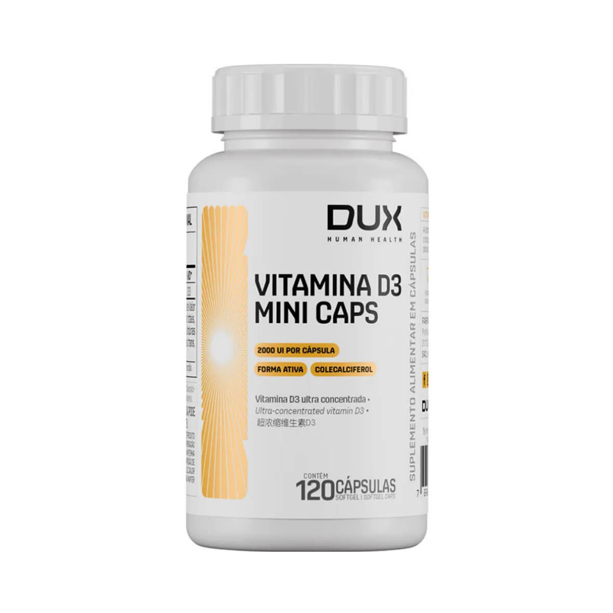 Vitamina D3 Mini Caps Dux 120 Cápsulas