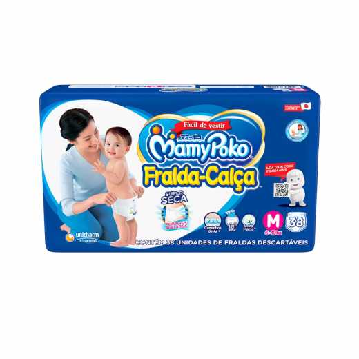 Fralda Calca Infantil MamyPoko Super Seca M 38 Unidades