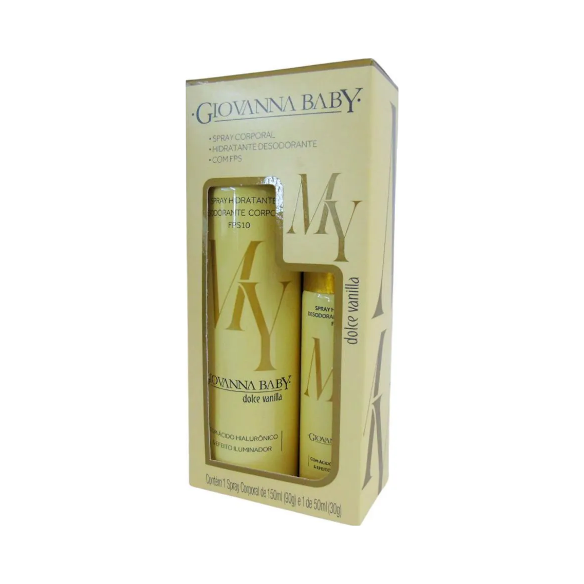 Kit Spray Desodorante Corporal Dolce Vanilla Giovanna Baby 2 Unidades