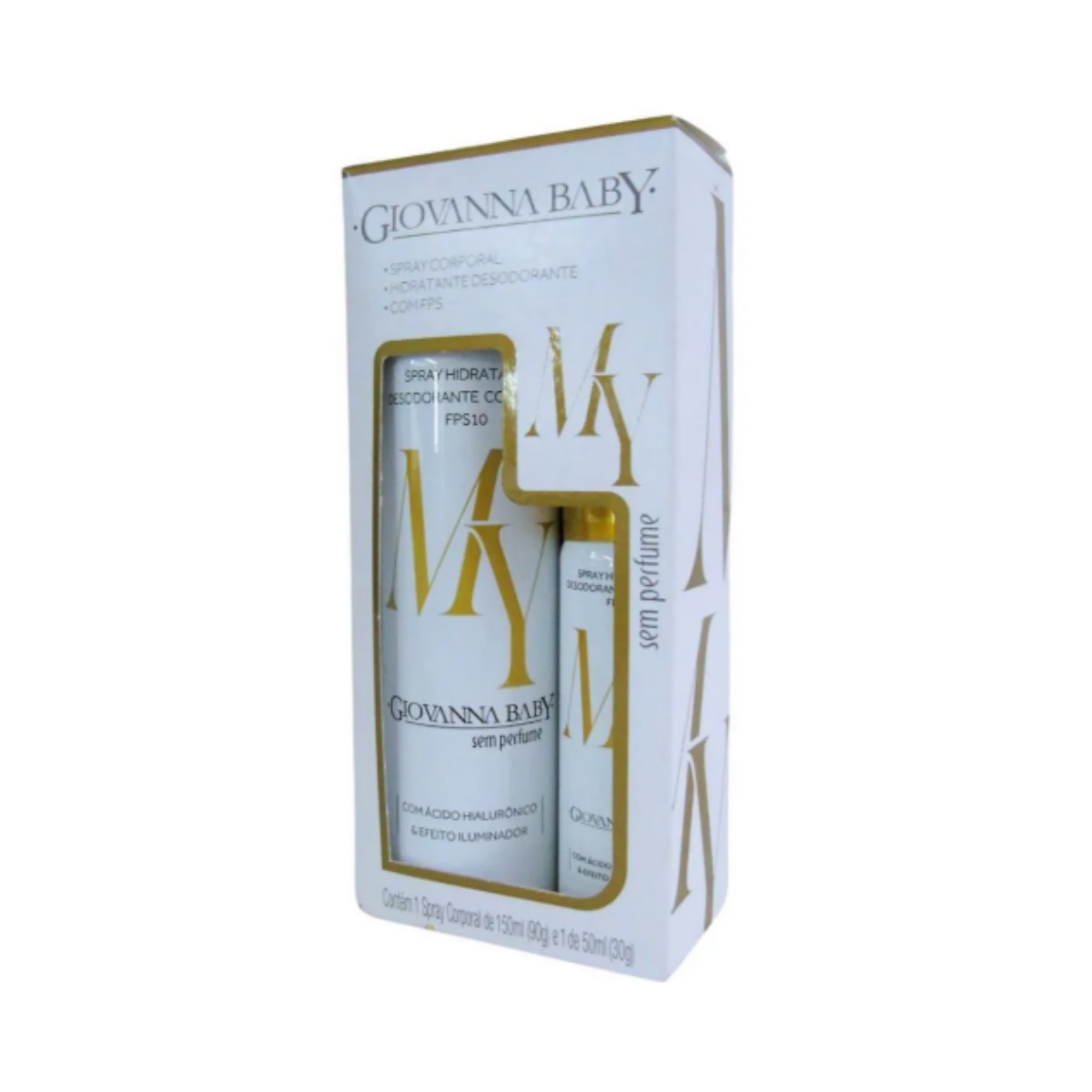 Kit Spray Desodorante Corporal Sem Perfume Giovanna Baby 2 Unidades