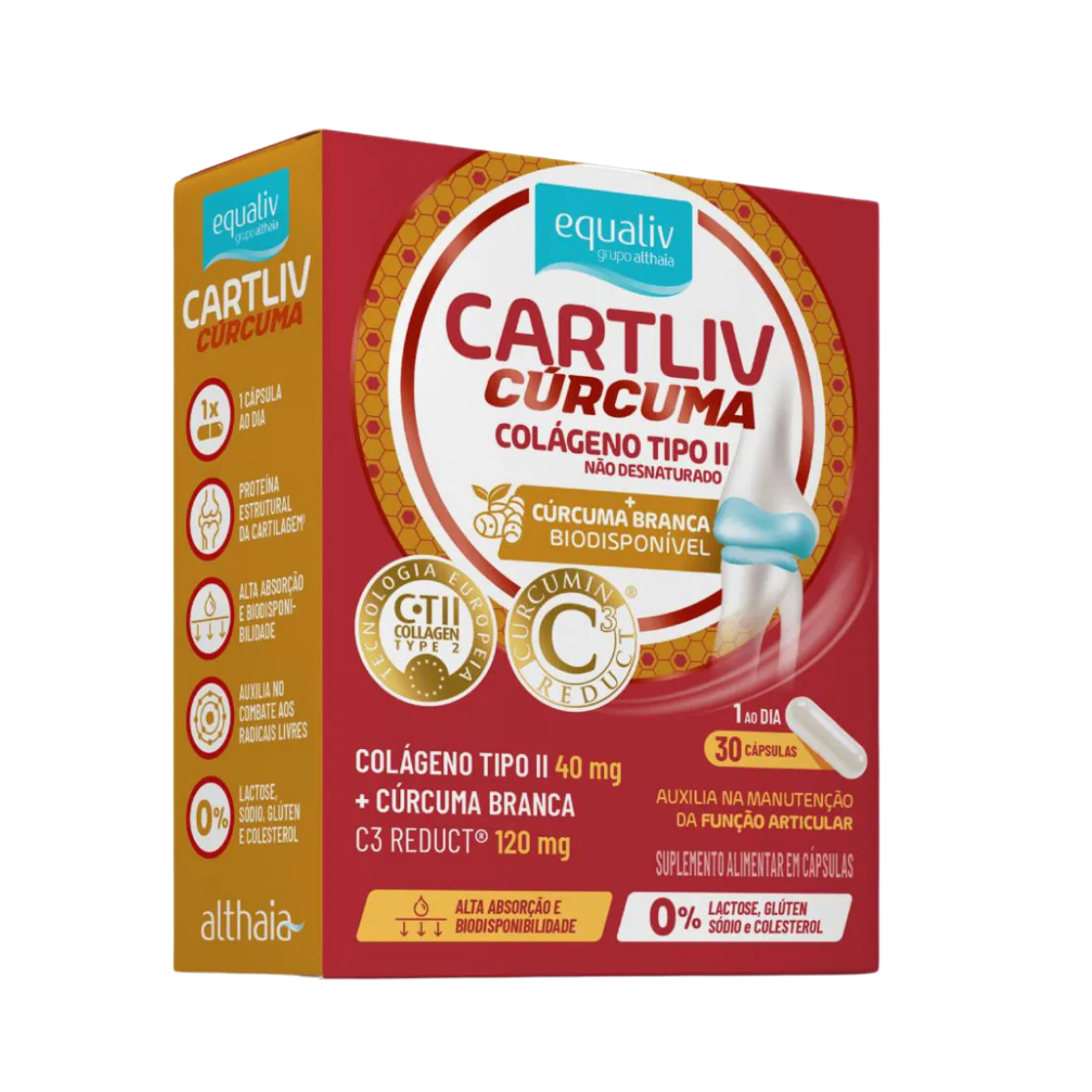 Suplemento Alimentar Equaliv Cartliv Curcuma Althaia 30 Capsulas