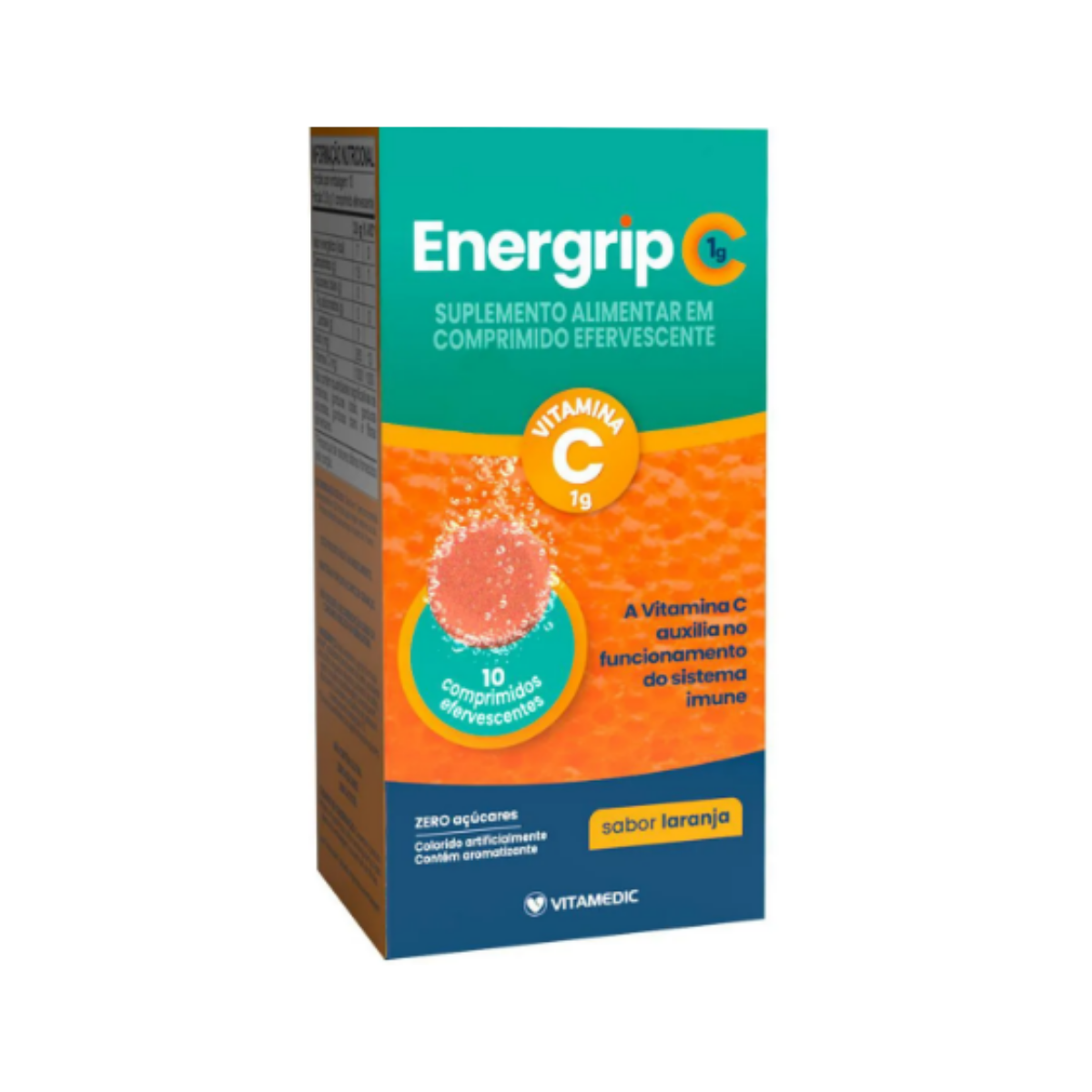 Energrip C Laranja Vitamedic 1g 10 Comprimidos