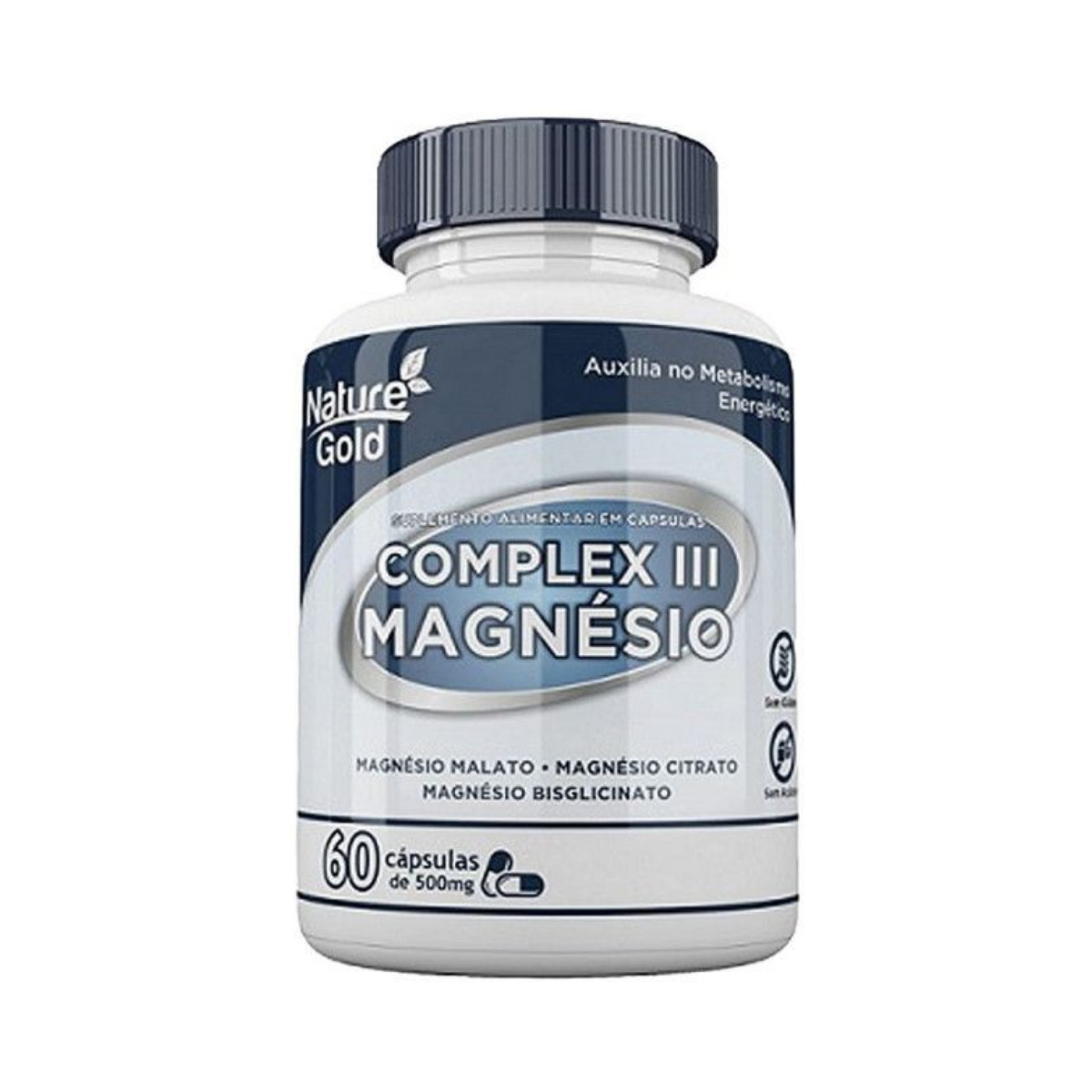 Magnesio Complex Iii Nature Gold 500Mg 60 Cápsulas