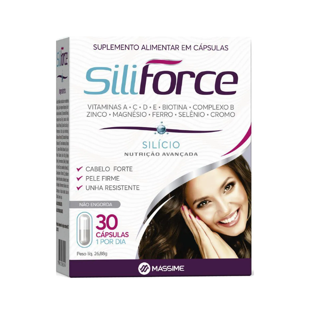 Siliforce Cabelos E Unhas Massime 30 Cápsulas