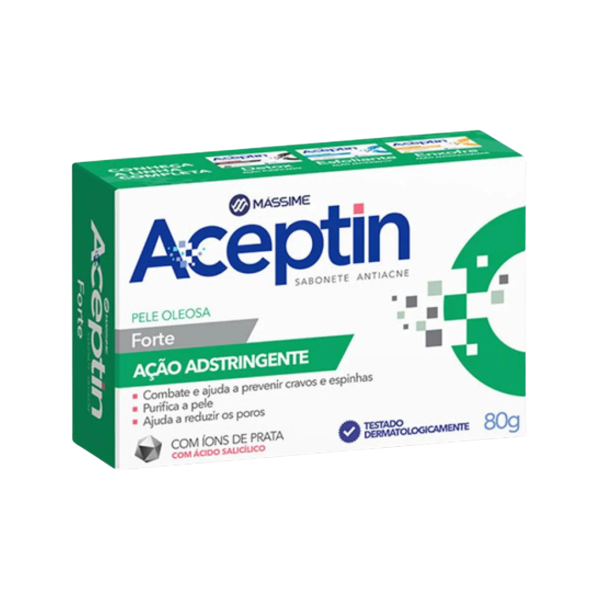 Sabonete Em Barra Antiacne Acepstin Ação Adstringente Massime 80g