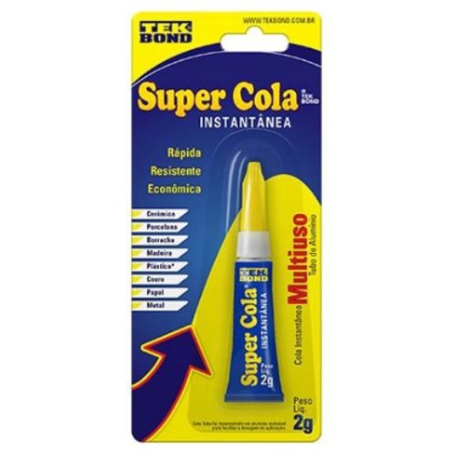 Adesivo Instantâneo Tekbond Super Cola 1 unidade com 2g
