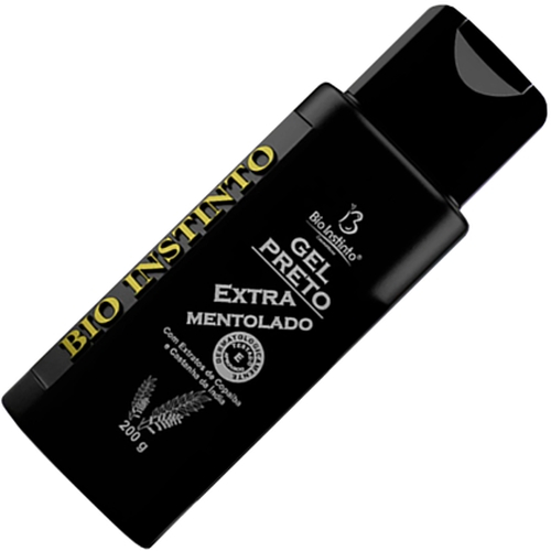 Bio Instinto Gel Preto Extra Mentolado 200g