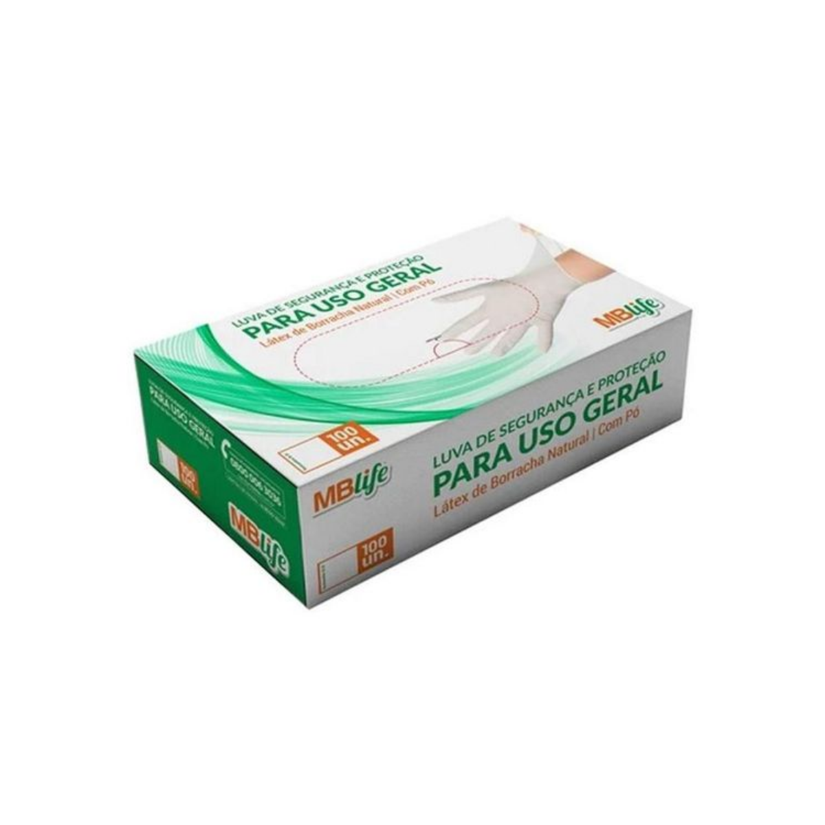Luvas De Latex Mblife Tamanho P 100 Unidades