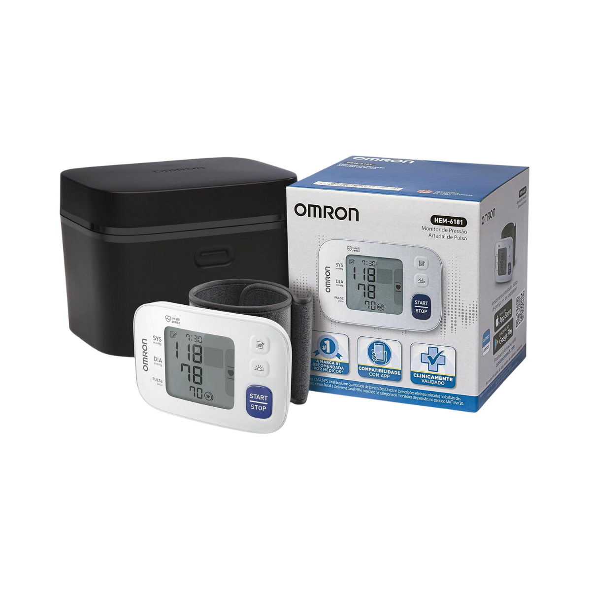 Monitor De Pressao Arterial De Pulso HEM-6181 OMRON