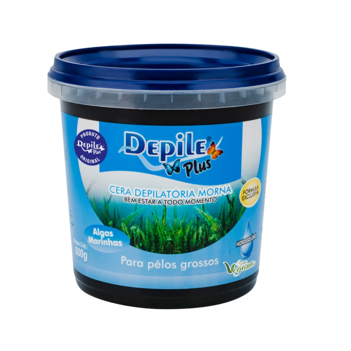CERA DEPILATORIA DEPILE PLUS 600G ALG MARINH