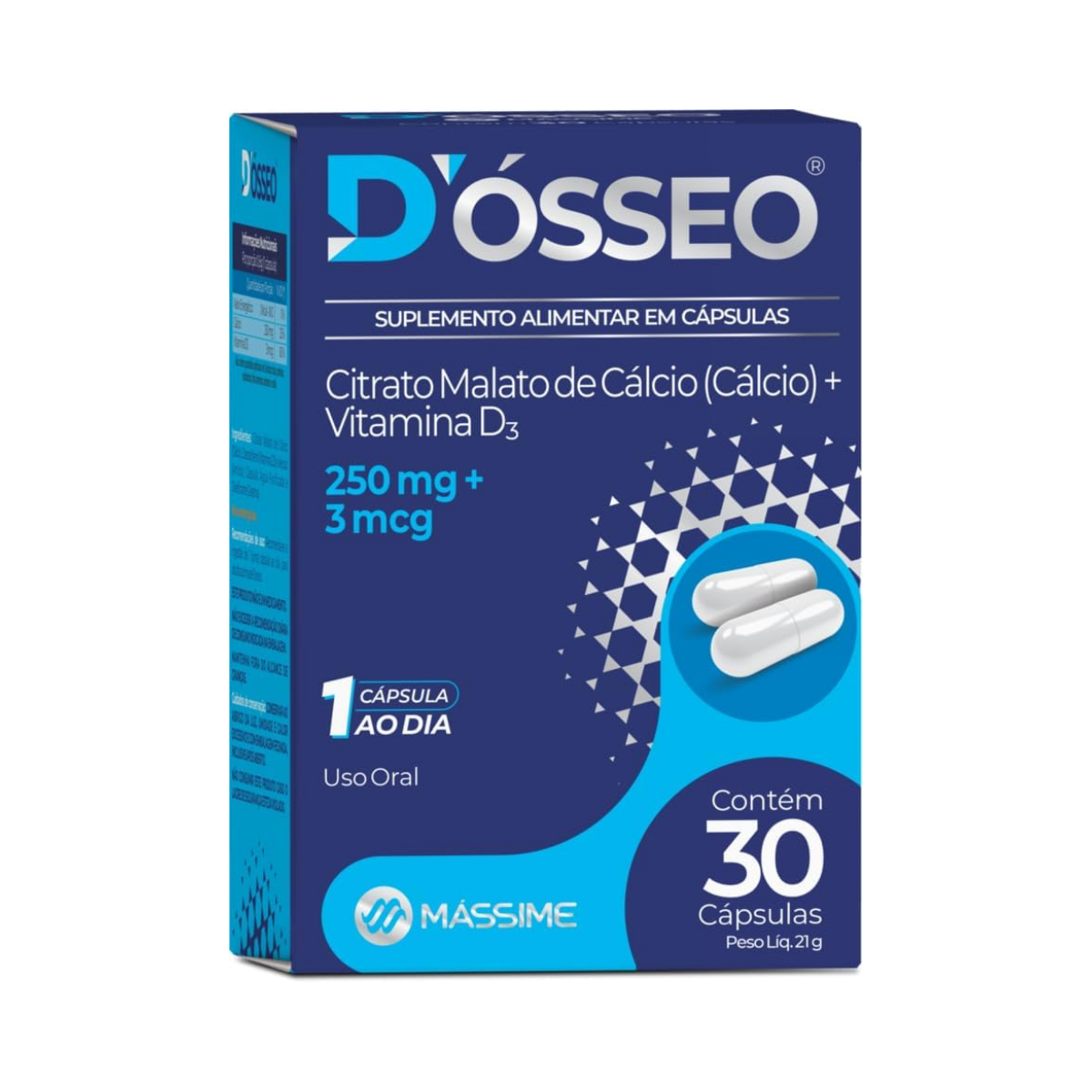 D'Ósseo D3 Massime 600mg 30 Cápsulas