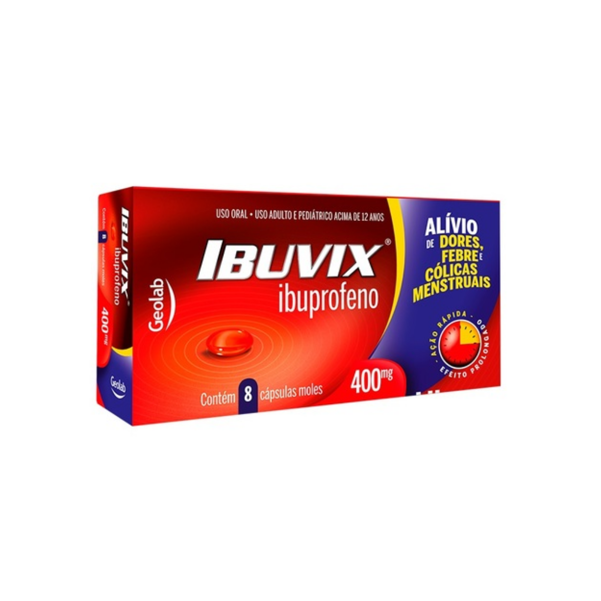 Ibuvix Cápsula 400mg 8 Cápsulas