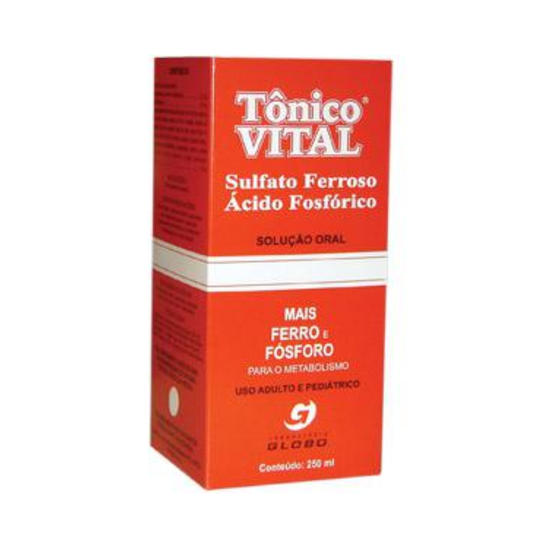 Tônico Vital 0,4mg/mL + 0,9067mg/mL 250mL de solução de uso oral