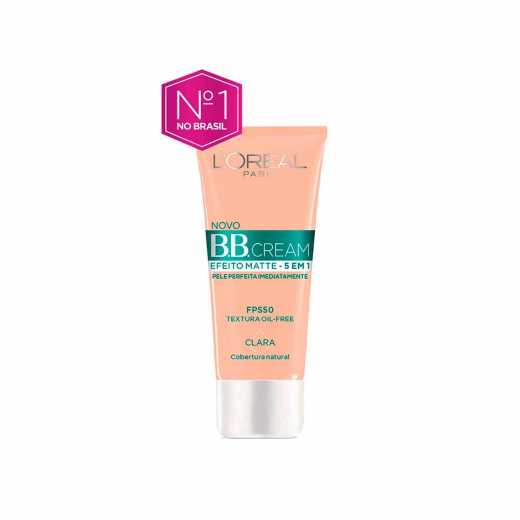 Base BB Cream L'Oréal Paris Efeito Matte Cor Clara FPS 50 30Ml