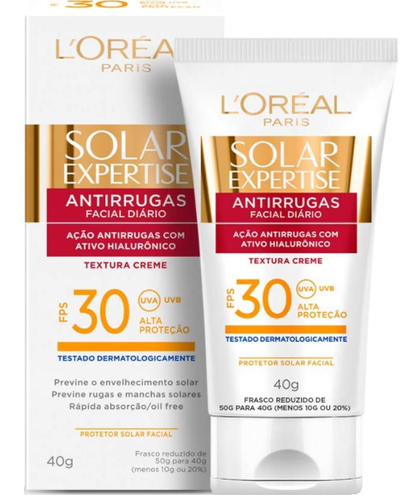 Protetor Solar Facial L'Oreal Expertise Antirrugas FPS30 40g
