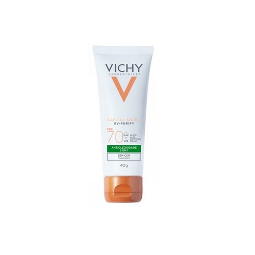Protetor Solar Facial Vichy Capital Soleil UV-Purify sem cor, FPS 70 com 40g