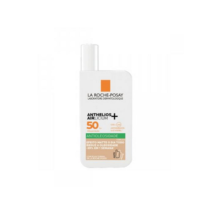 Protetor Solar Facial La Roche-Posay Anthelios Airlicium Fluido Antioleosidade Com Cor 2.0 FPS 50 40ml
