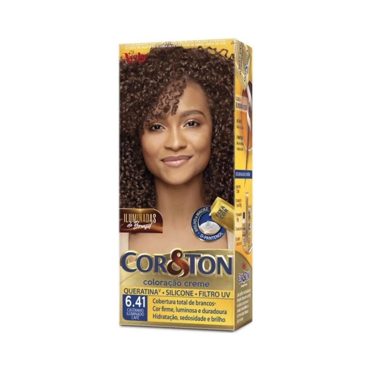 Tintura Creme Cor&Ton Niely Castanho Iluminado Café 6.41