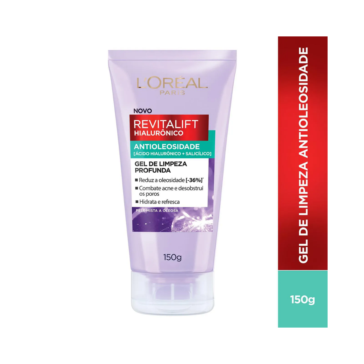Gel de Limpeza Antioleosidade L'Oréal Paris Revitalift Hialurônico 150G