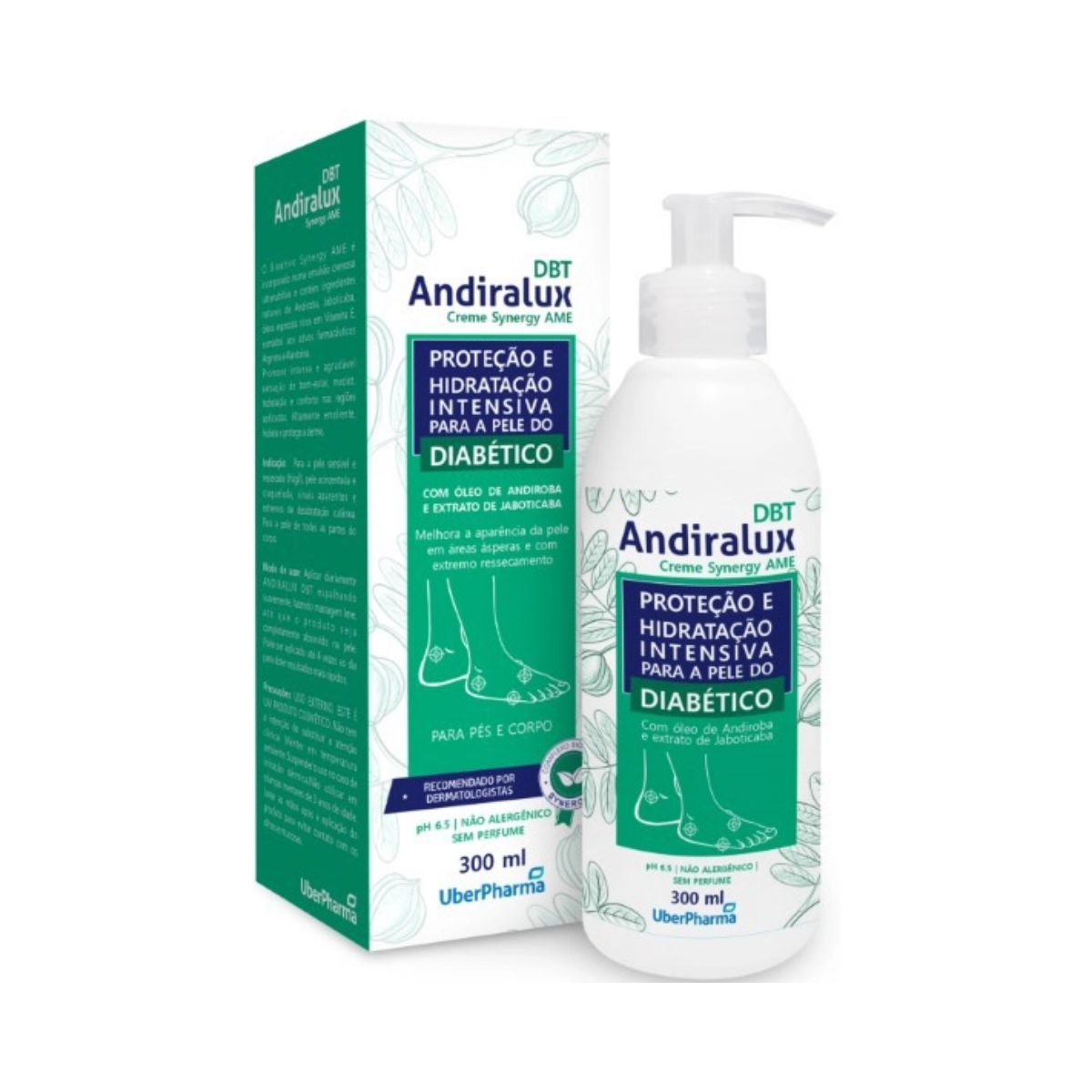 Andiralux Creme Hidratante Para A Pele Do Diabético UberPharma 300ml