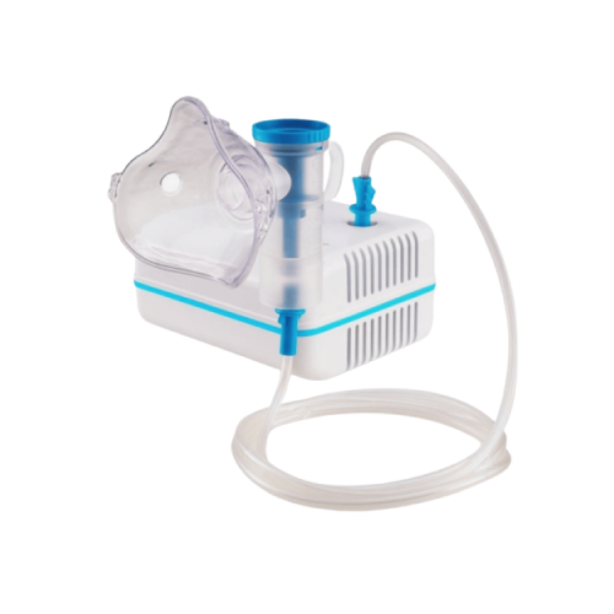 Inalador Compressor Portátil Multilaser AirPlus Infantil e Adulto Bivolt Chaveado Branco/Azul