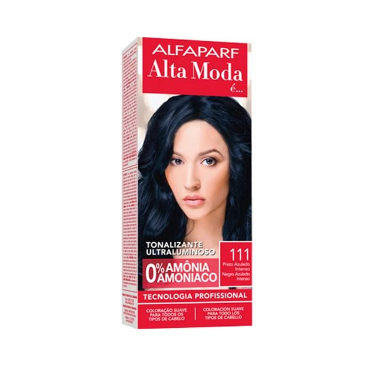 Tonalizante Alta Moda Ultraluminoso 111 Preto Azulado Intenso Alfaparf