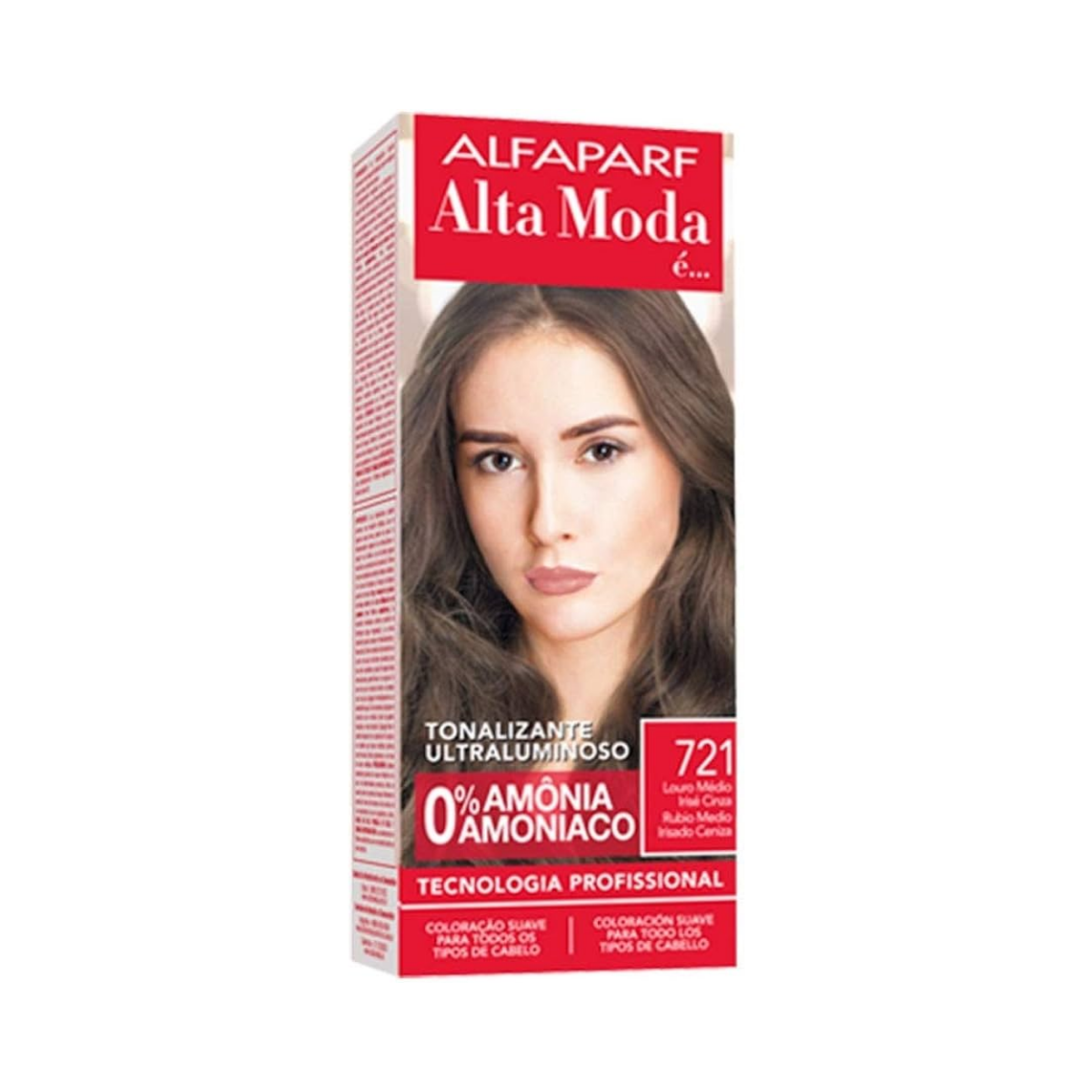 Tonalizante Alta Moda Kit 7.21 Louro Médio Cinza Alfaparf