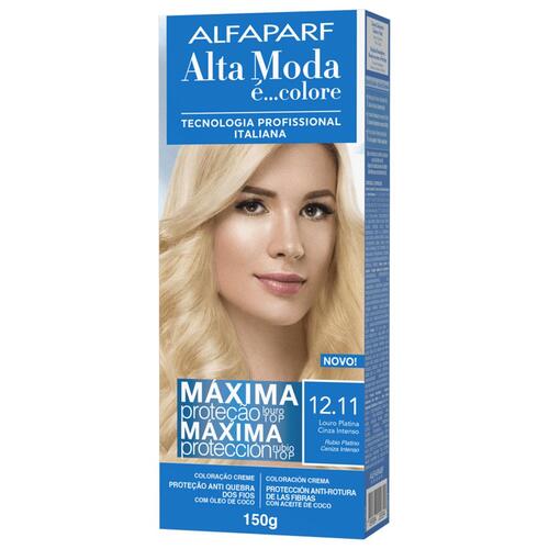 Tintura Alta Moda 12.11 Louro Platinado Cinza Intenso
