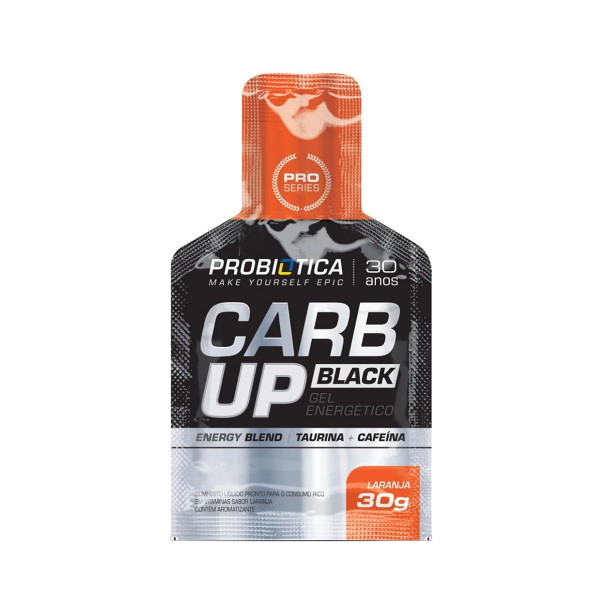 Carb-up Gel Black Laranja Probiótica 30g