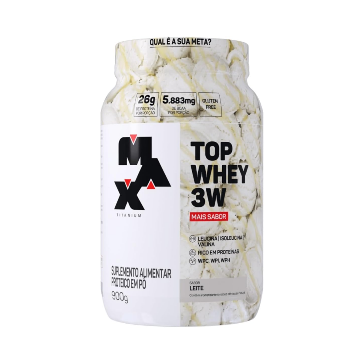 Top Whey 3W Gourmet Leite Max Titanium 900g