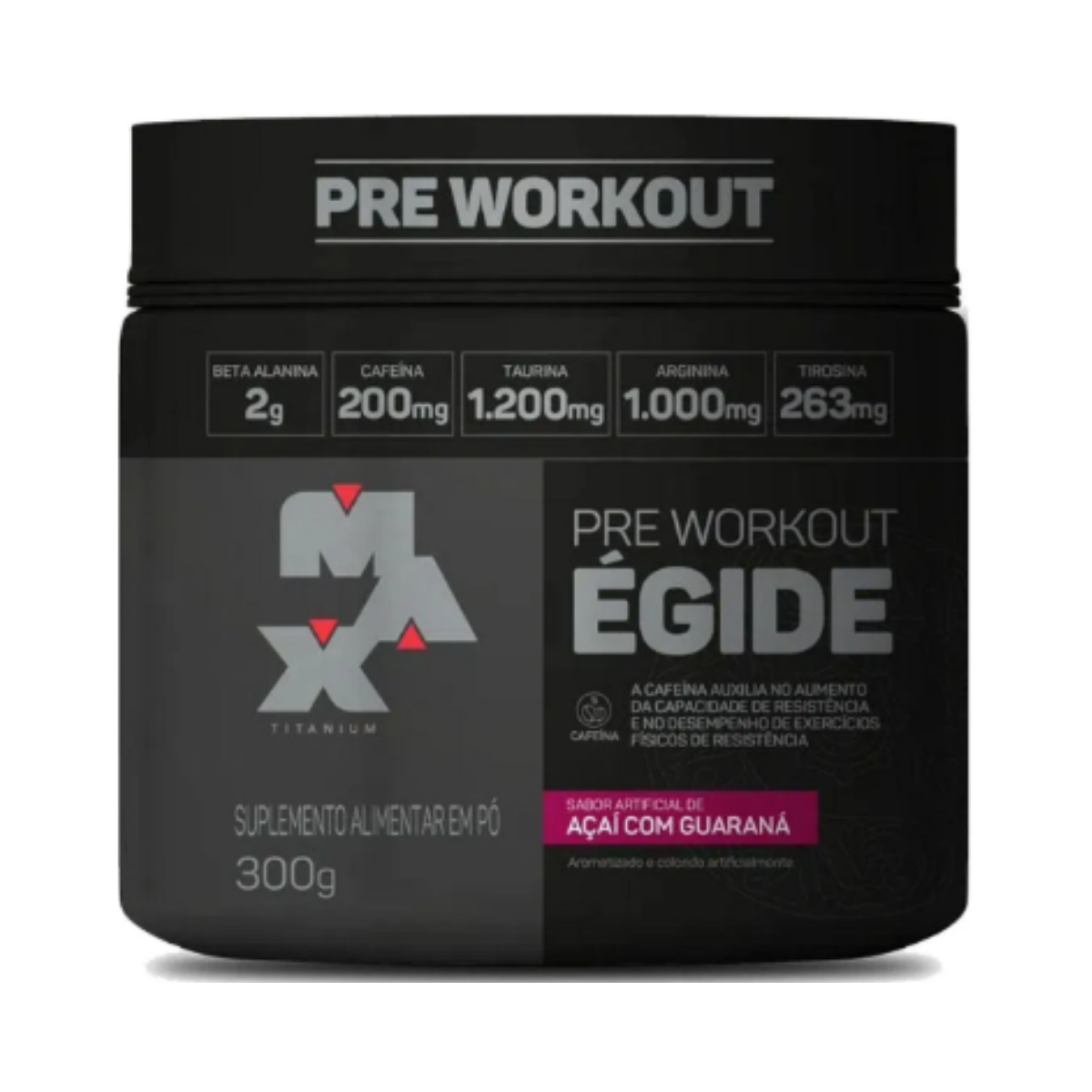 Pre-Workout Egide Acai Com Guarana Max Titanium 300g