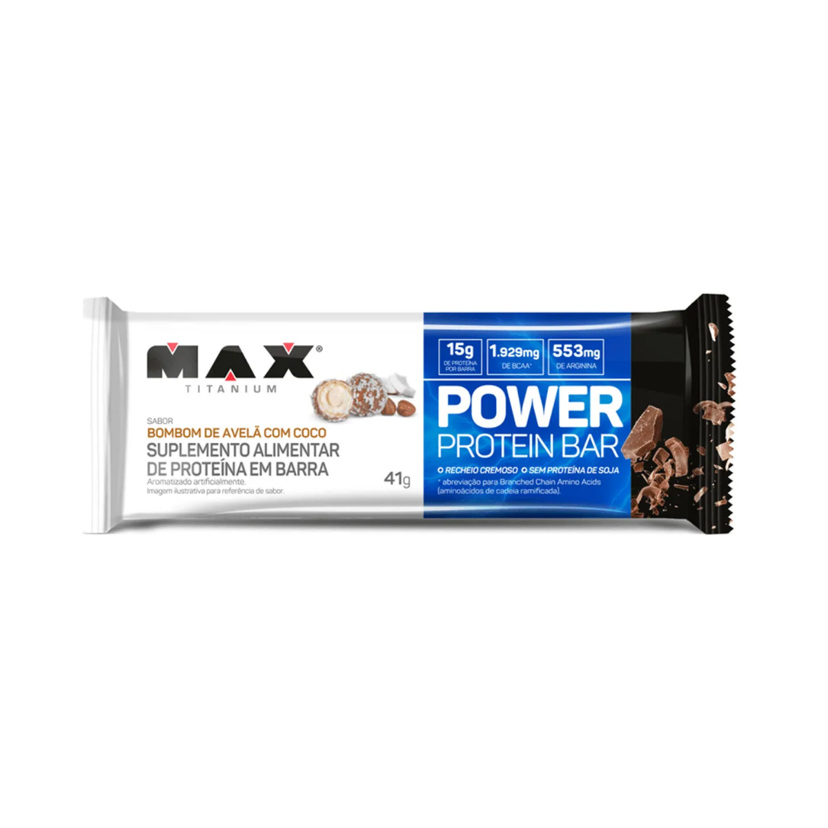 Power Protein Bar Avela Com Coco Max Titanium 41g