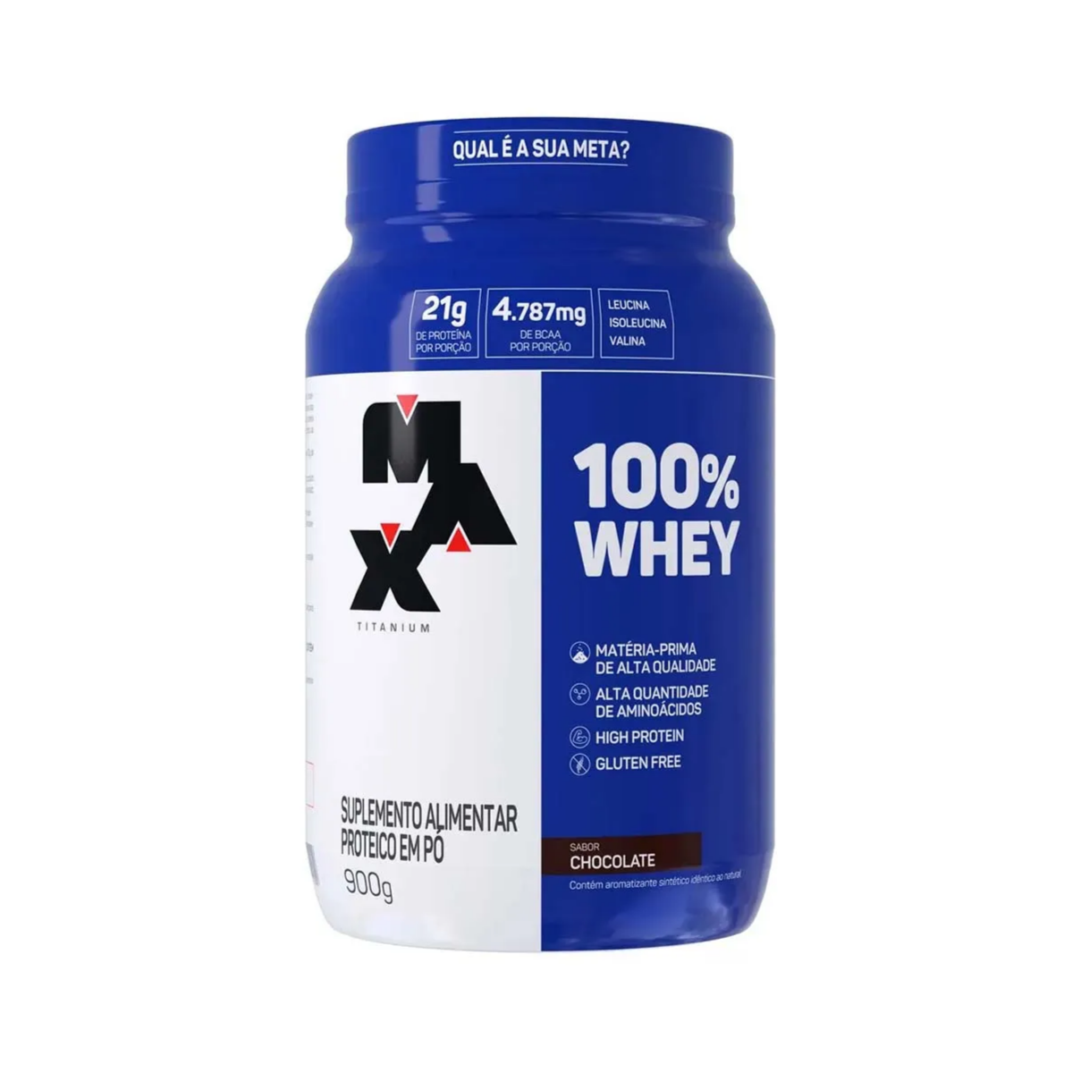 Whey 100% Chocolate Max Titanium 900g