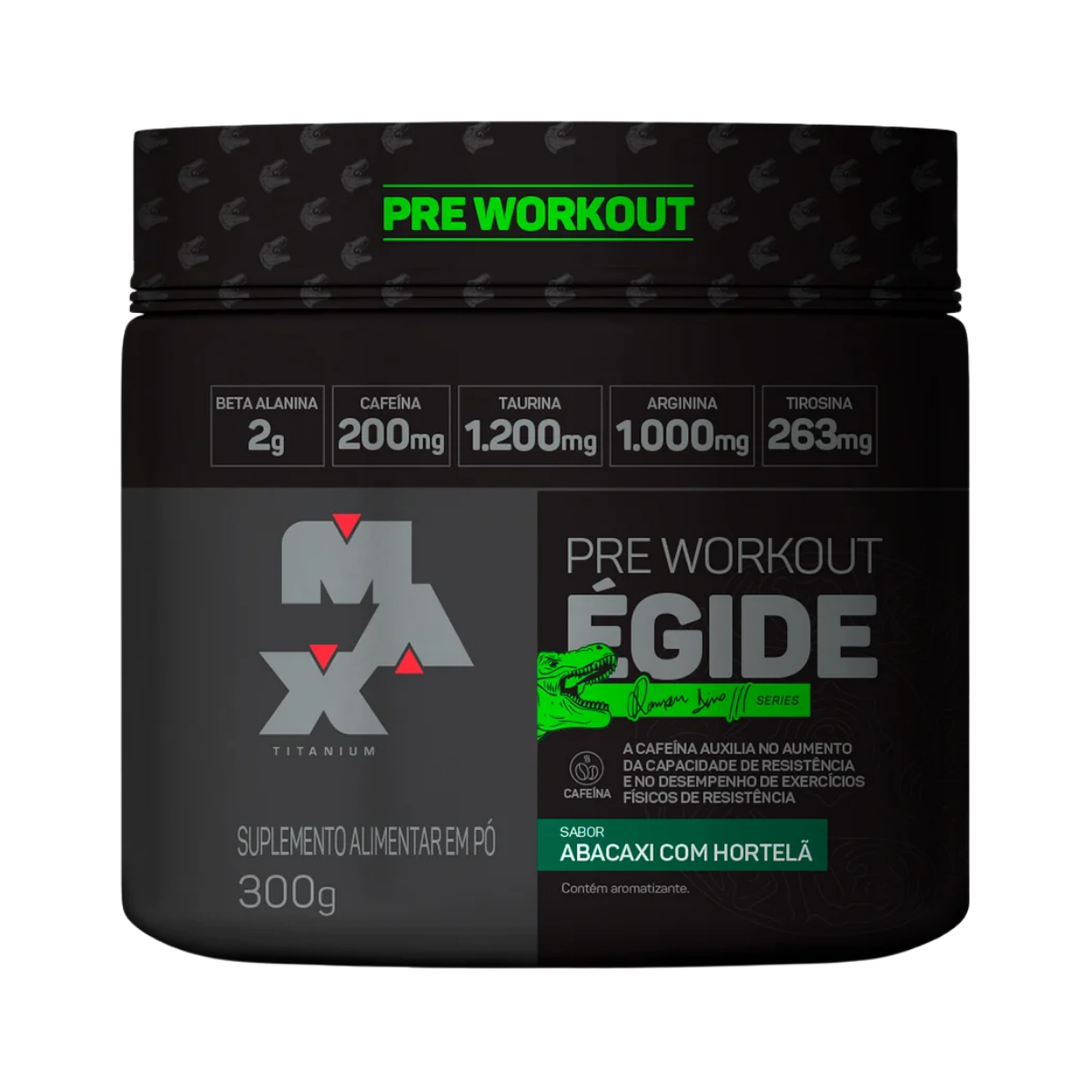 Pré Workout Égide Abacaxi Com Hortelã Dino Max Titanium 300g