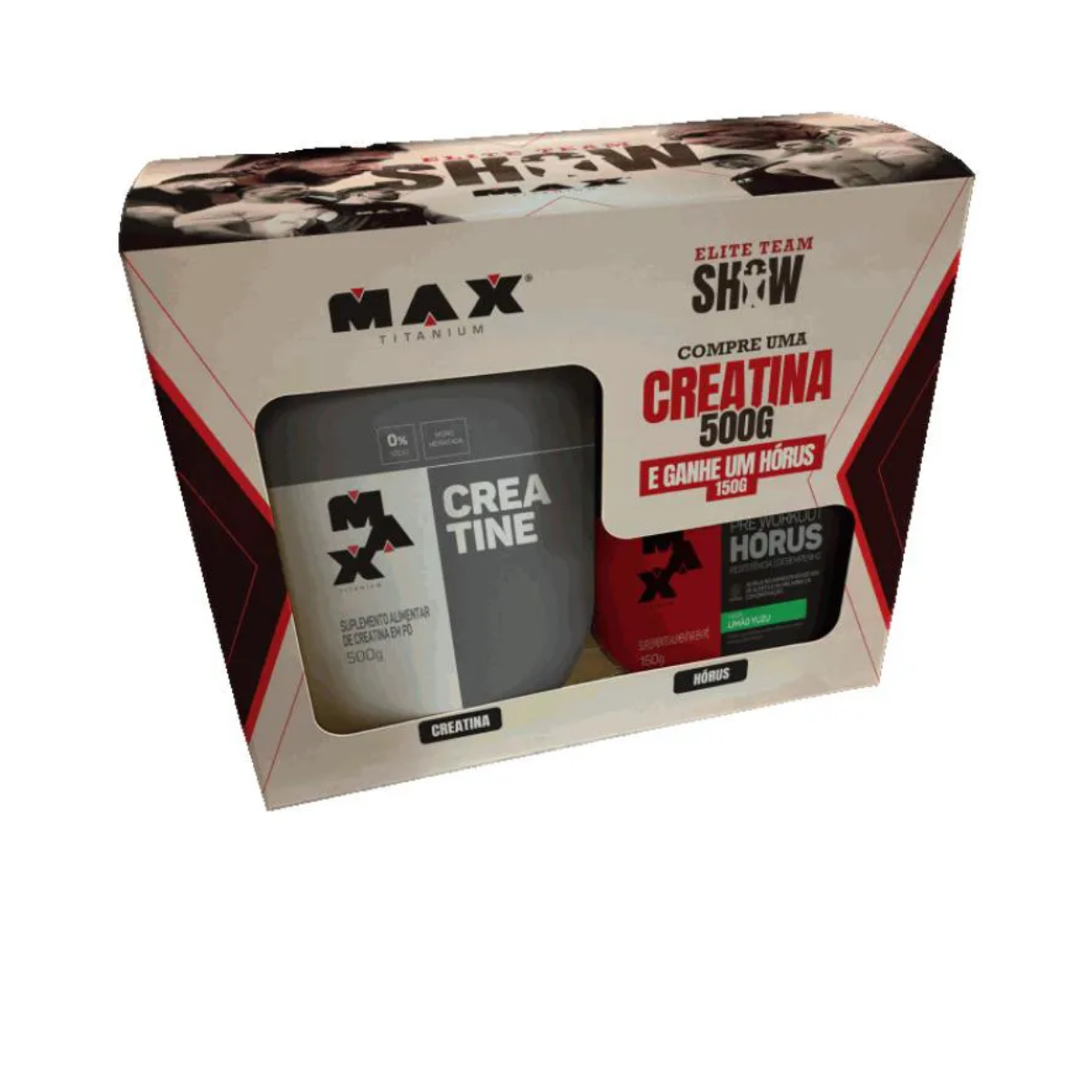 Kit Max Titanium Creatina 500g + Hórus 150g