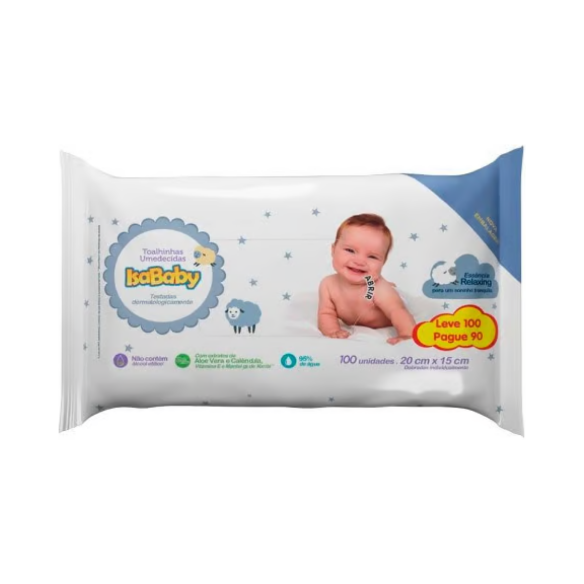 Toalhas Umedecidas Isababy 100 Unidades