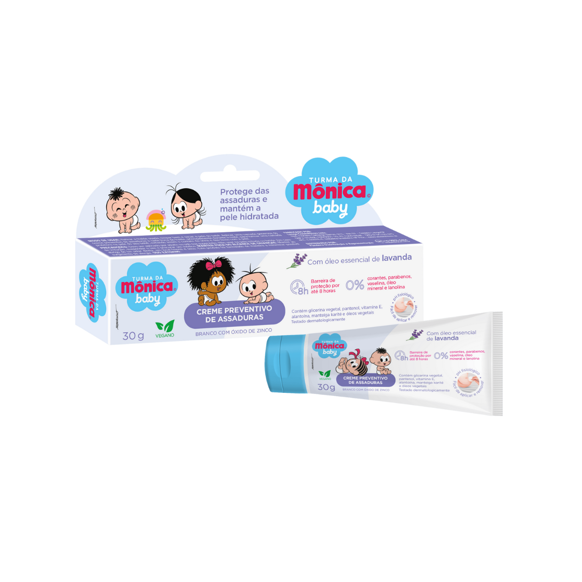Creme Para Prevenção de Assaduras Turma da Mônica Baby Lavanda 30G