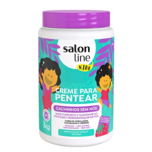 Creme De Pentear Kids Cachinhos Sem Nós Salon Line 1Kg