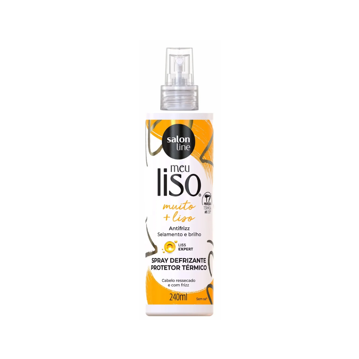 Spray Defrizante Protetor Termico Meu liso Muito + Liso Salon Line 240ml