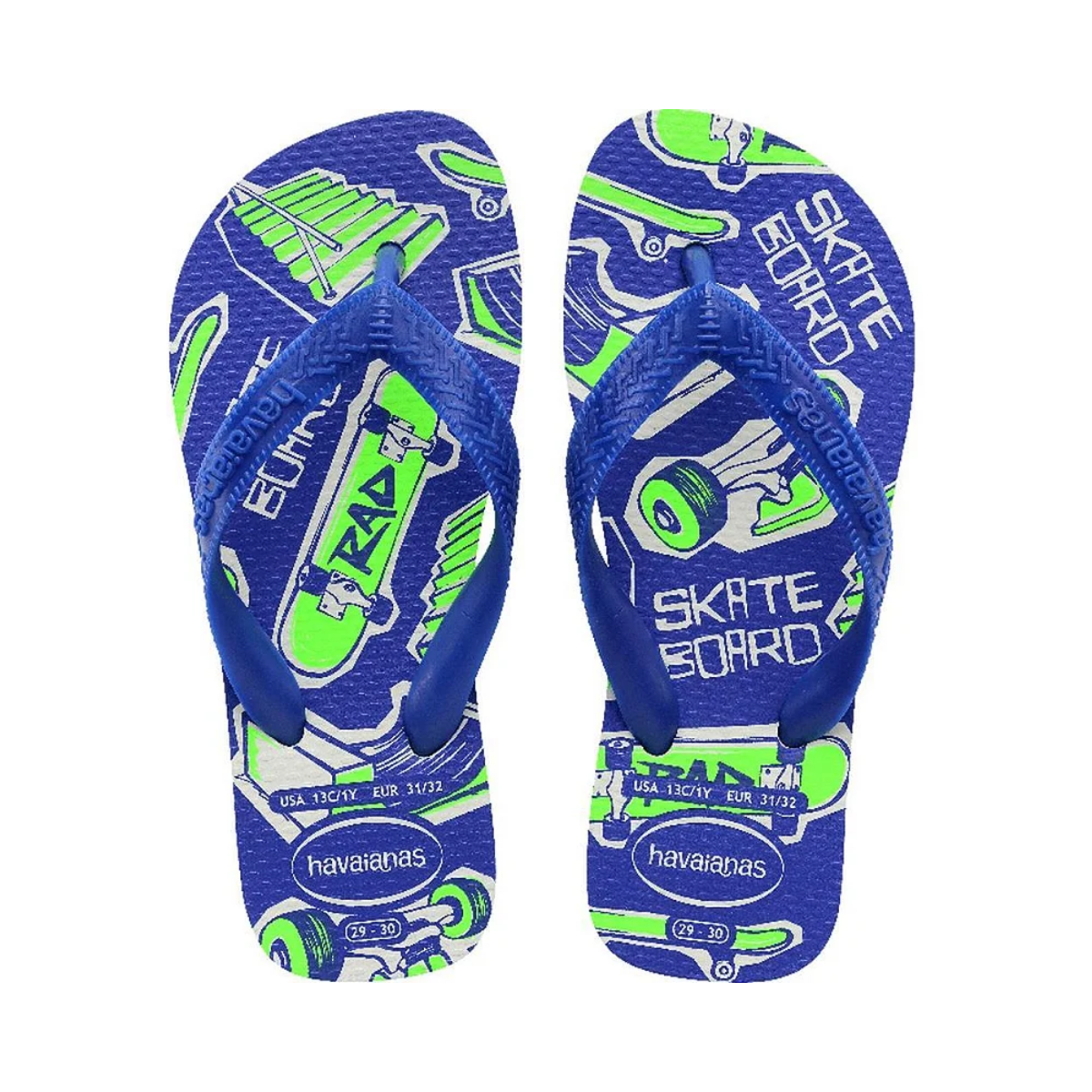 Sandália Kids Athletic Branco/Azul Havaianas 25/26