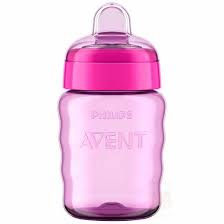 Copo Philips Avent Easy Sip 9+ Meses, Rosa, 260mL