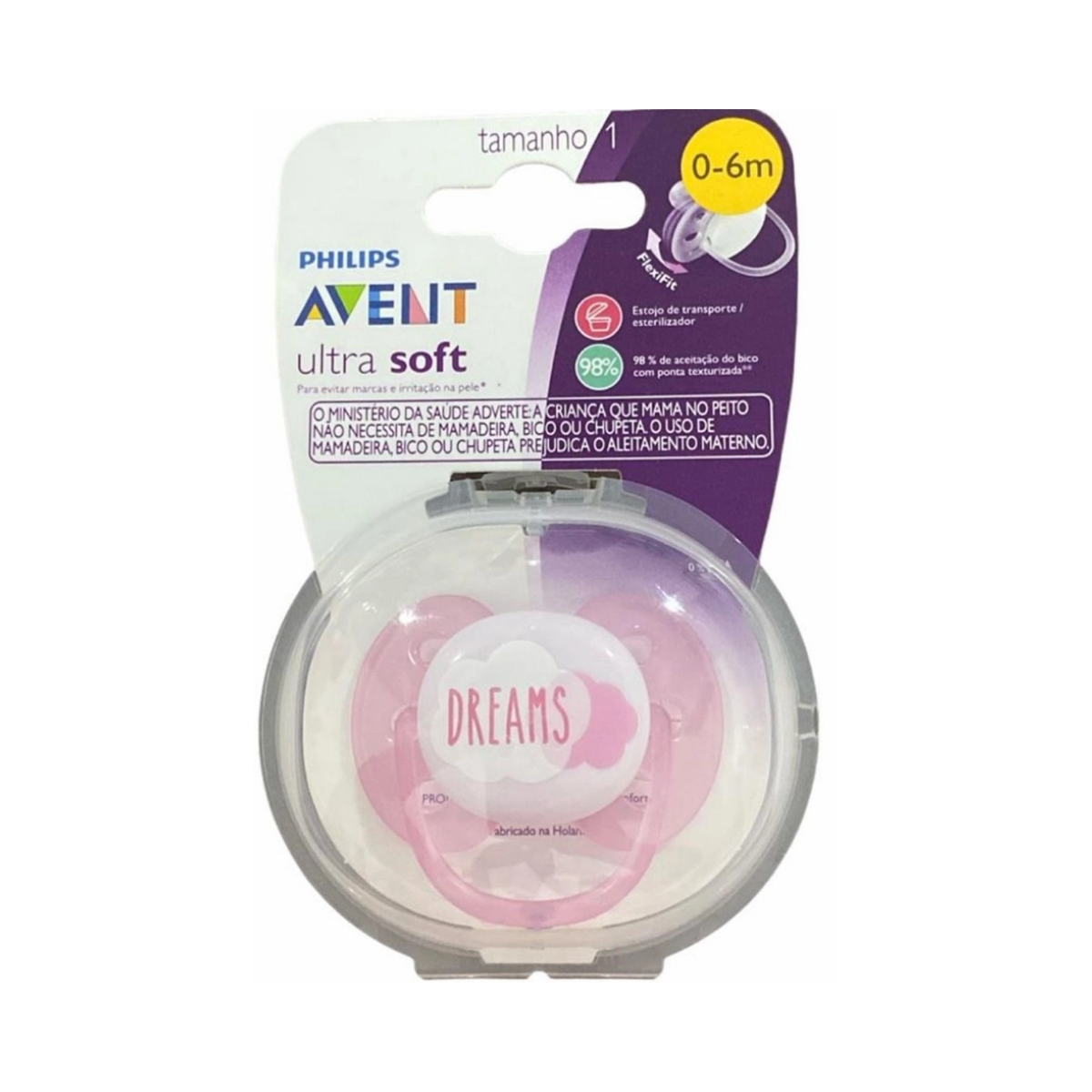 Chupeta Avent Ultra Soft Sonhos Menina 0-6 Meses Philips