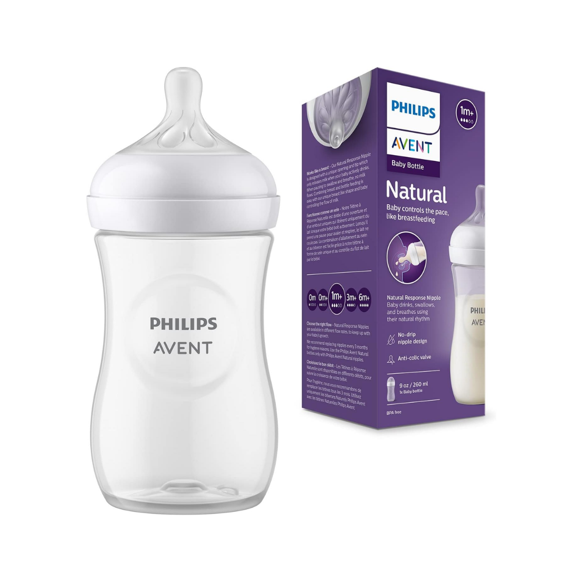 Mamadeira Avent Pétala 3.0 Philips 260ml