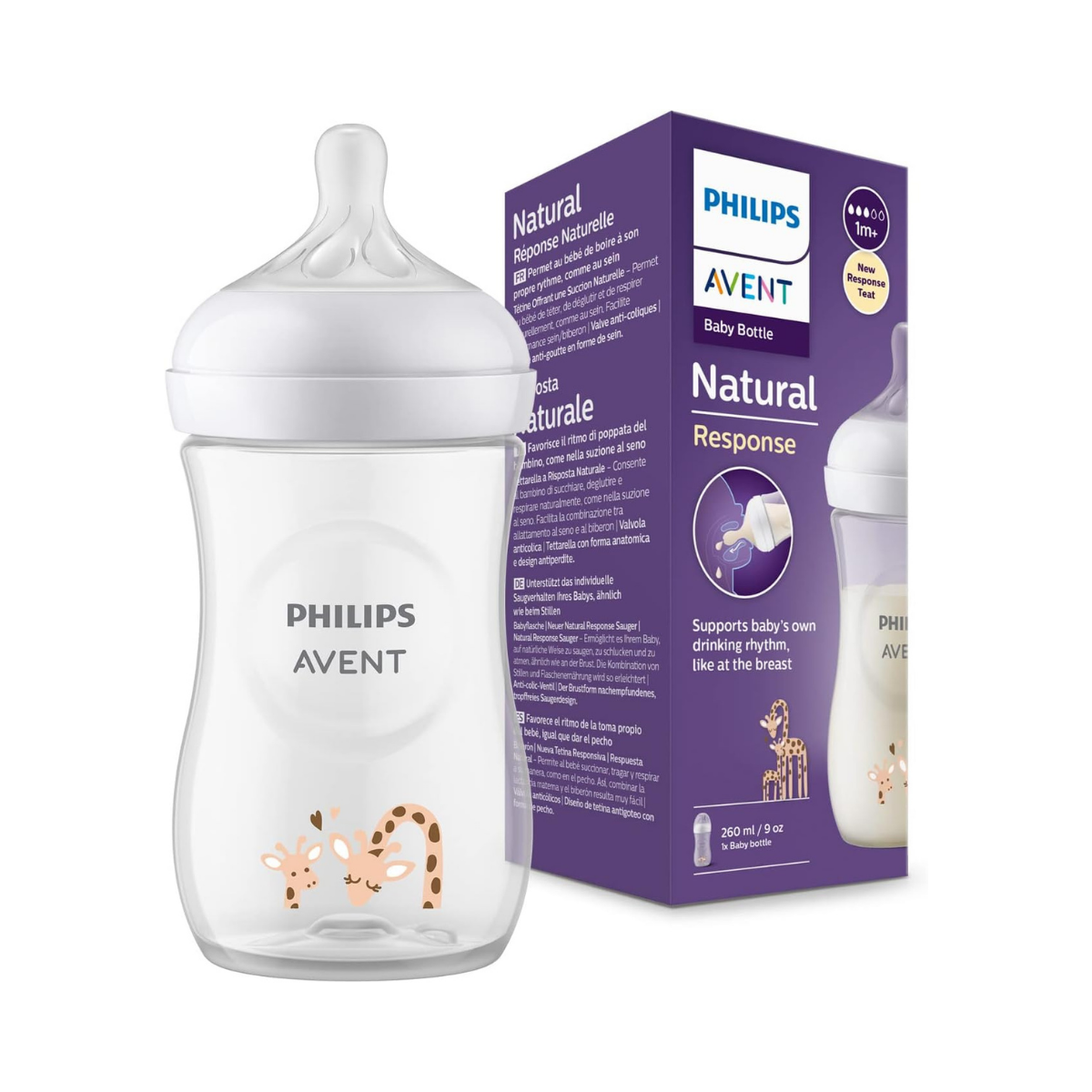 Mamadeira Avent Pétala Girafa 3.0 Philips 260ml