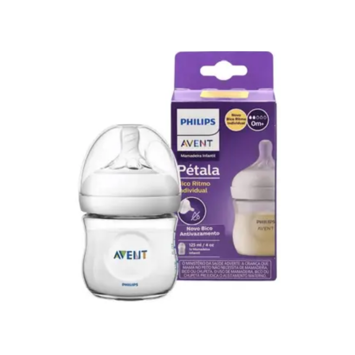 Mamadeira Avent Pétala Transparente Philips 125ml