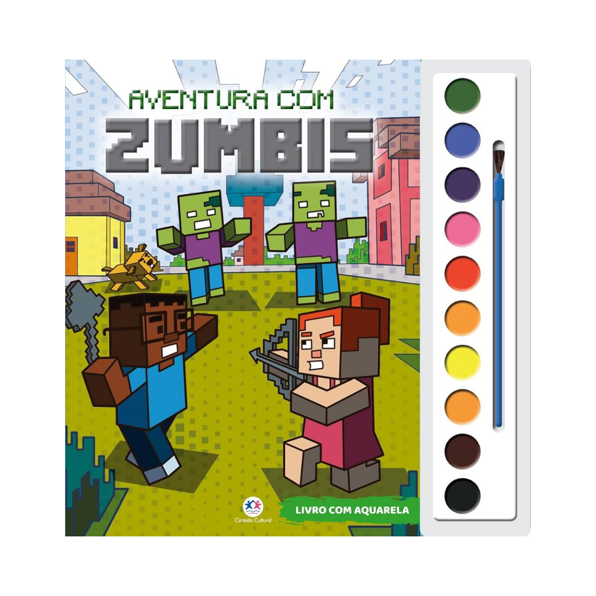 Livro Colorir Aquarela Aventuras Com Zumbis Ciranda Cultural