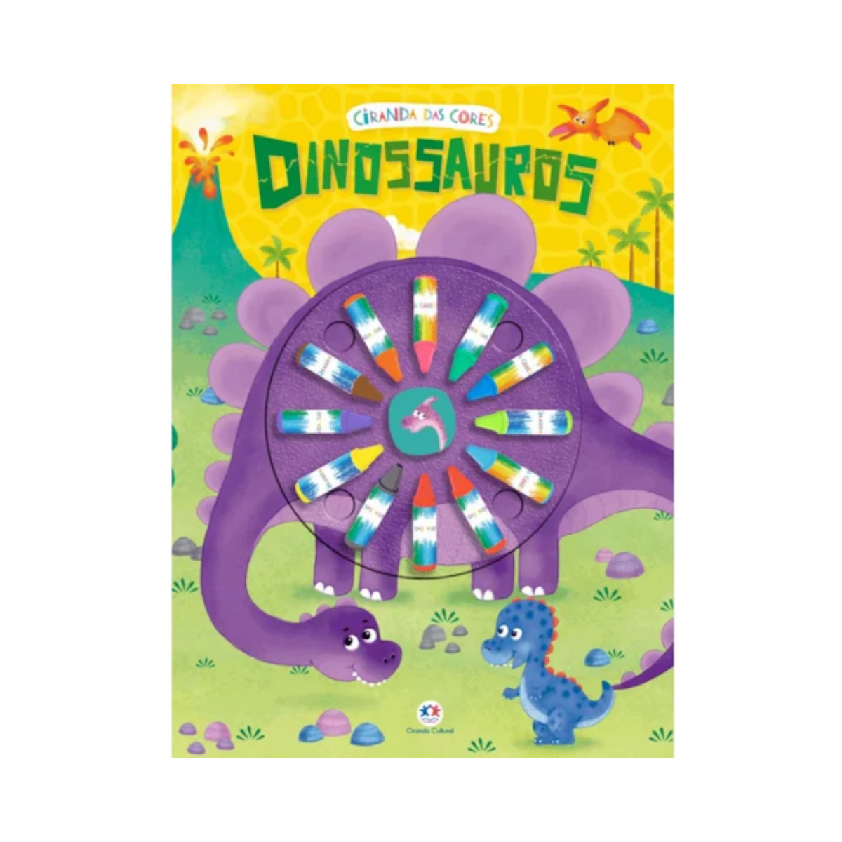 Livro Giz De Cera Dinossauros Ciranda Cultural